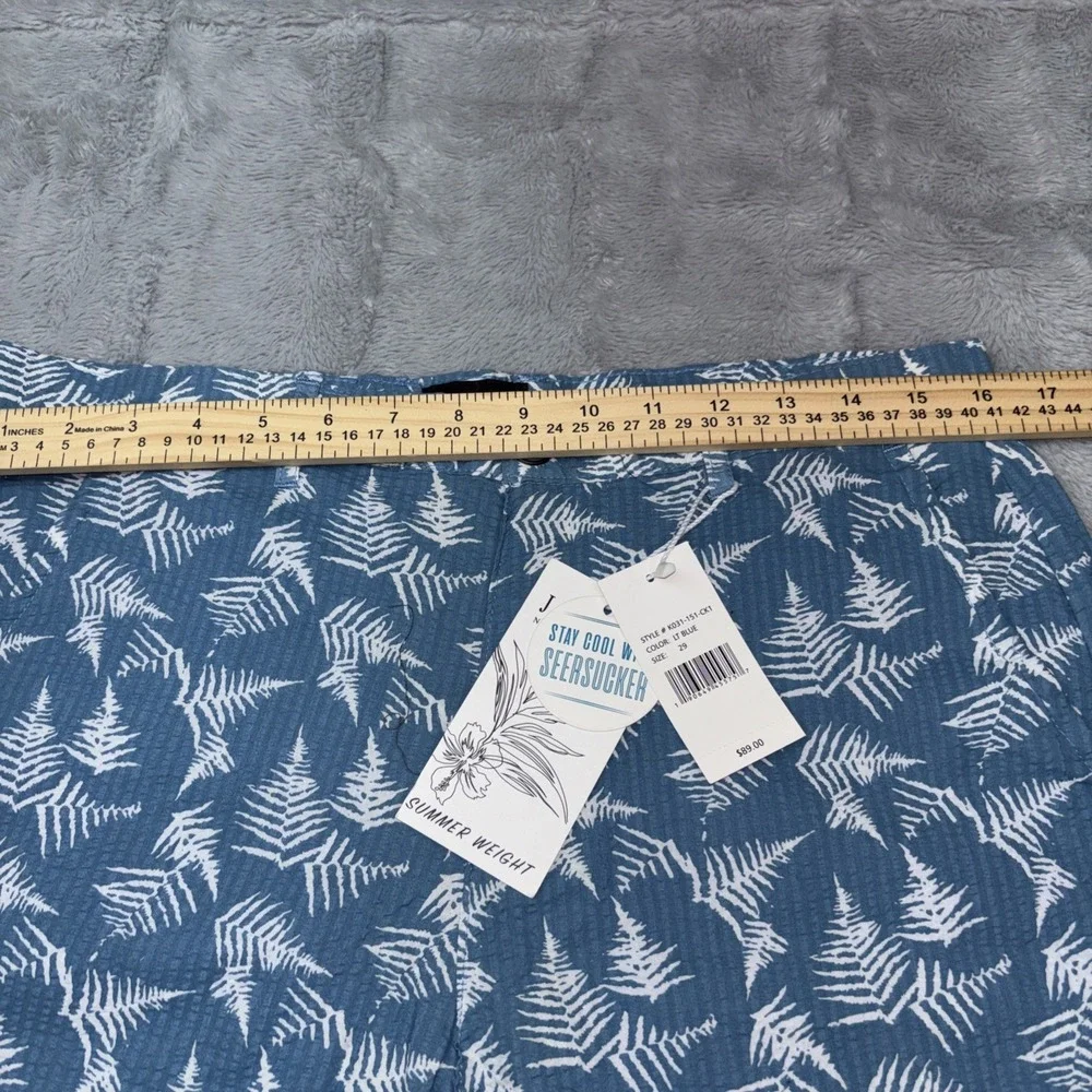 Jachs New‎ York NWT Seersucker Shorts Tropical Floral Print Men 29 Blue